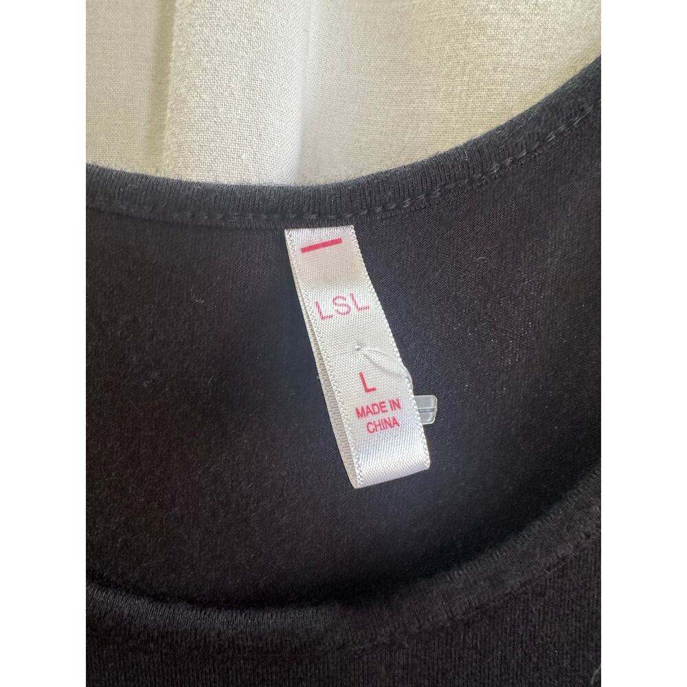 Happy Camper Graphic Tank Top Womens Large Black - Picture 3 of 5